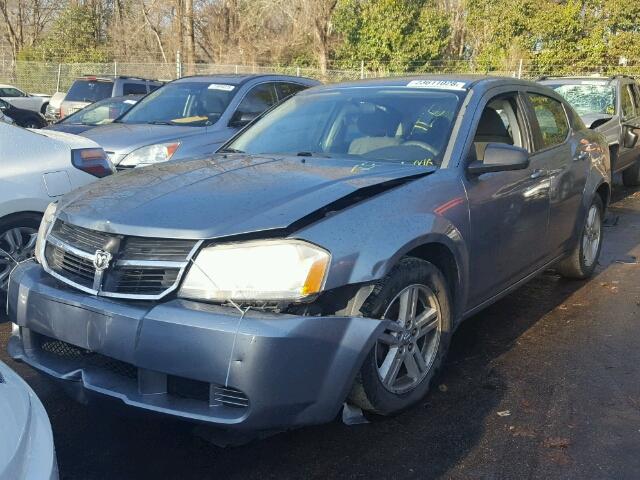 1B3LC56K48N160442 - 2008 DODGE AVENGER SX BLUE photo 2