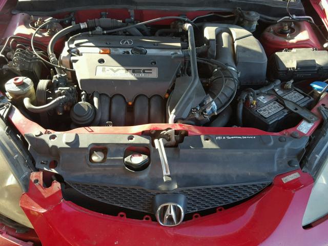 JH4DC54845S018226 - 2005 ACURA RSX RED photo 7