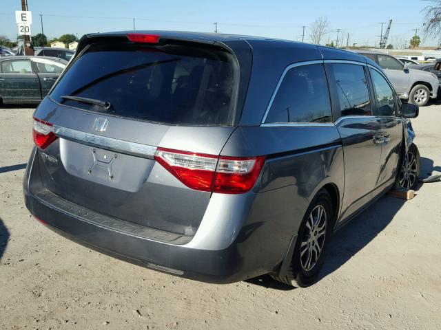 5FNRL5H46CB005860 - 2012 HONDA ODYSSEY EX GRAY photo 4