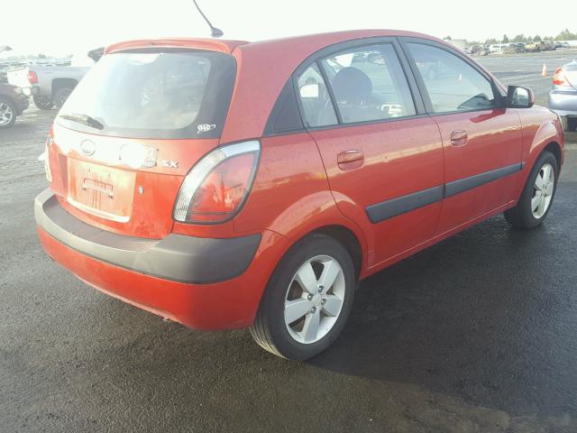 KNADE163976234653 - 2007 KIA RIO 5 SX RED photo 4