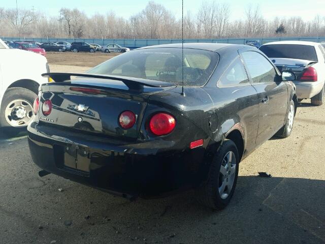 1G1AK15F277129241 - 2007 CHEVROLET COBALT LS BLACK photo 4