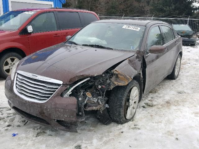 1C3CCBAB9DN654265 - 2013 CHRYSLER 200 LX BROWN photo 2