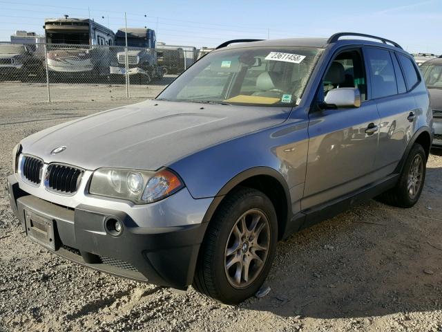 WBXPA73404WB24006 - 2004 BMW X3 2.5I GRAY photo 2