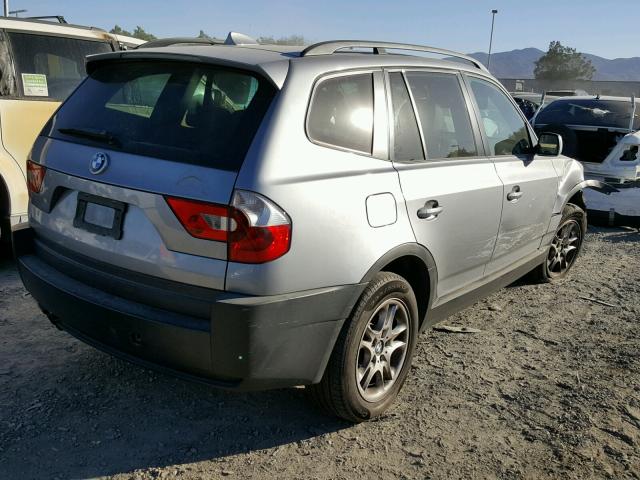 WBXPA73404WB24006 - 2004 BMW X3 2.5I GRAY photo 4