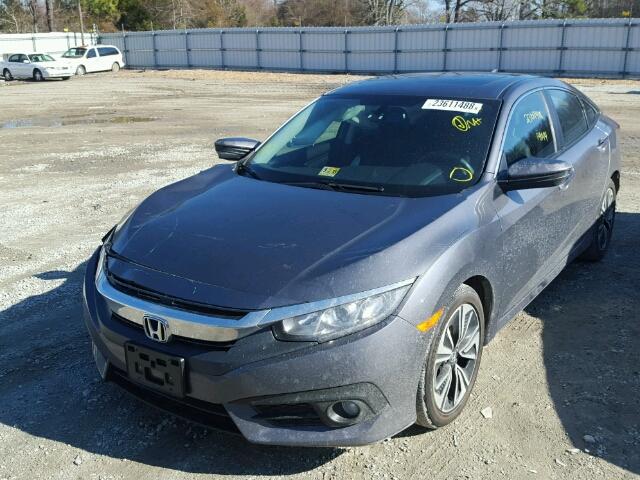 2HGFC1F76GH650194 - 2016 HONDA CIVIC EXL GRAY photo 2