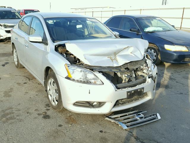 3N1AB7AP3EL694974 - 2014 NISSAN SENTRA S SILVER photo 1