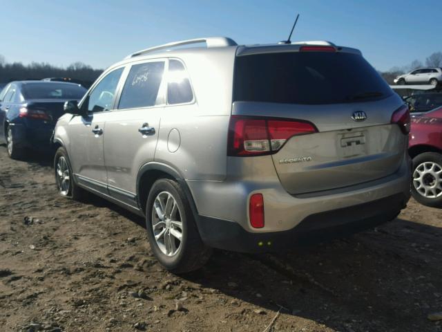 5XYKT3A67EG455062 - 2014 KIA SORENTO LX SILVER photo 3