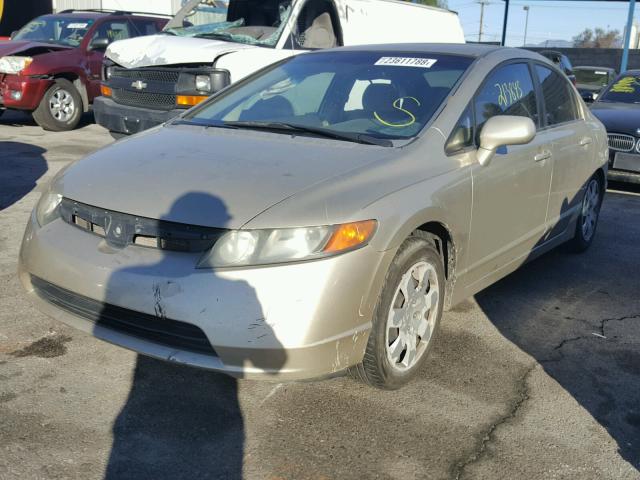 1HGFA16598L080734 - 2008 HONDA CIVIC LX GOLD photo 2