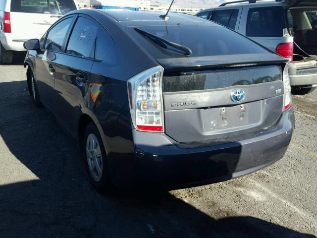 JTDKN3DU3A0004926 - 2010 TOYOTA PRIUS CHARCOAL photo 3