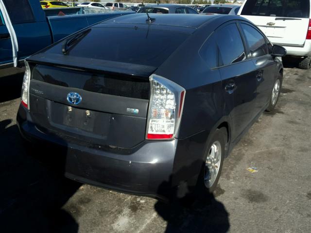 JTDKN3DU3A0004926 - 2010 TOYOTA PRIUS CHARCOAL photo 4