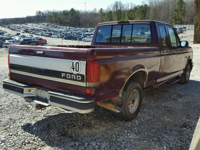 1FTEX15H3SKA28288 - 1995 FORD F150 MAROON photo 4