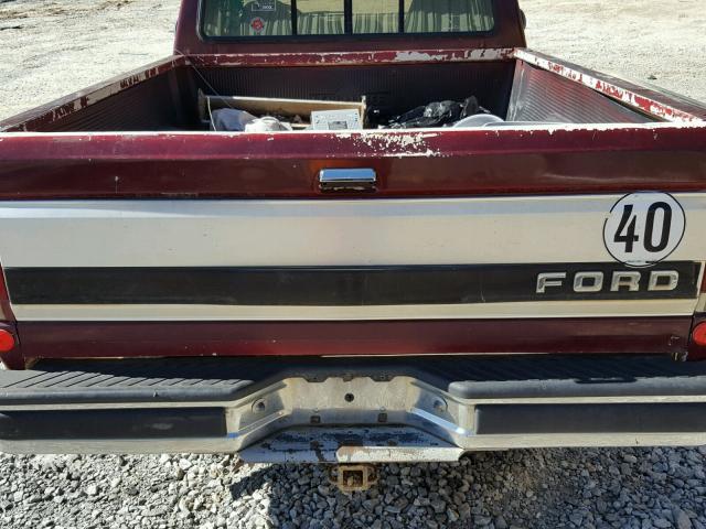 1FTEX15H3SKA28288 - 1995 FORD F150 MAROON photo 6