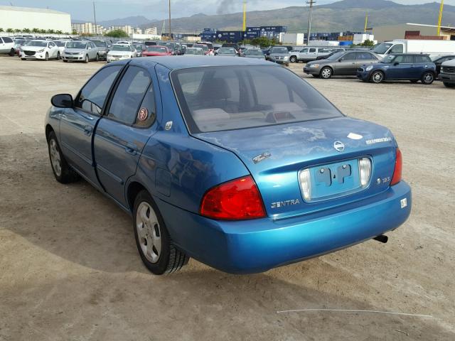 3N1CB51D94L909775 - 2004 NISSAN SENTRA 1.8 BLUE photo 3