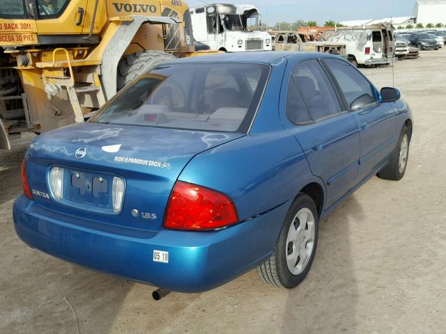 3N1CB51D94L909775 - 2004 NISSAN SENTRA 1.8 BLUE photo 4