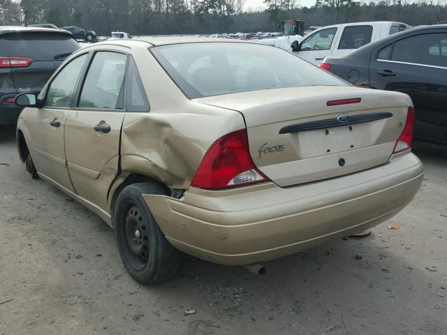 1FAFP34P82W338962 - 2002 FORD FOCUS SE BEIGE photo 3