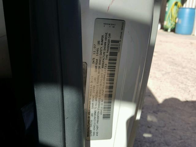 3VWFG31C88M510733 - 2008 VOLKSWAGEN NEW BEETLE 白色 照片 10