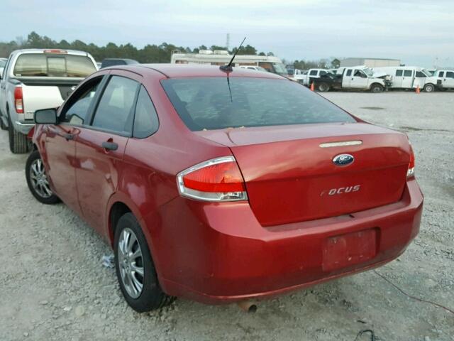 1FAHP3EN1AW134251 - 2010 FORD FOCUS S RED photo 3