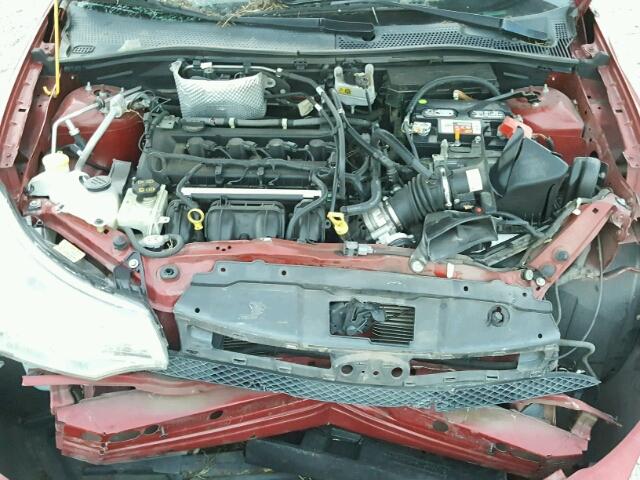 1FAHP3EN1AW134251 - 2010 FORD FOCUS S RED photo 7