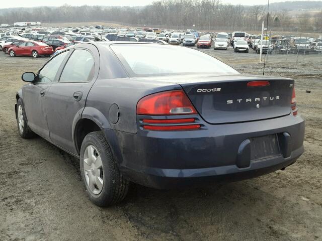 1B3EL36X44N152327 - 2004 DODGE STRATUS SE BLUE photo 3