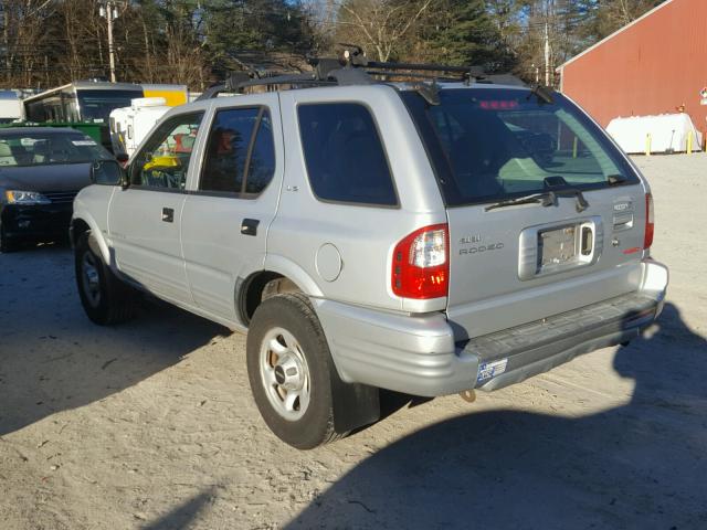 4S2DM58W114331244 - 2001 ISUZU RODEO S SILVER photo 3