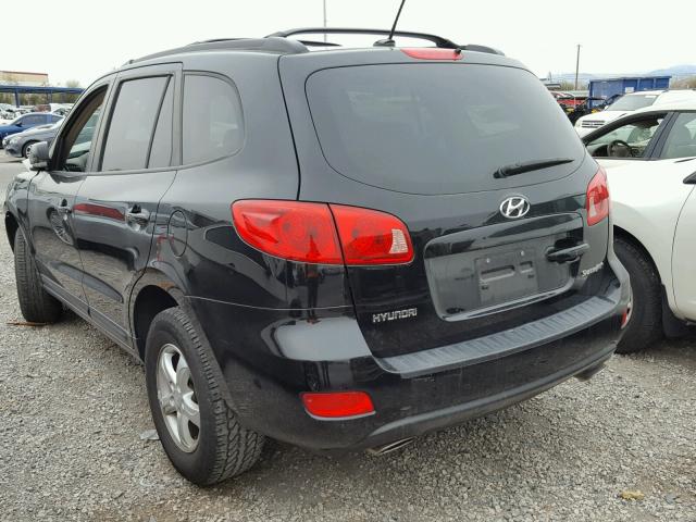 5NMSG13D97H112511 - 2007 HYUNDAI SANTA FE G BLACK photo 3