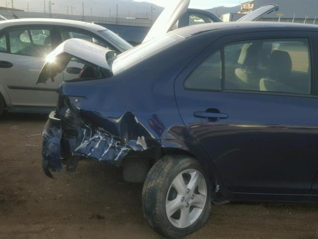 JTDBT923681220650 - 2008 TOYOTA YARIS BLUE photo 9