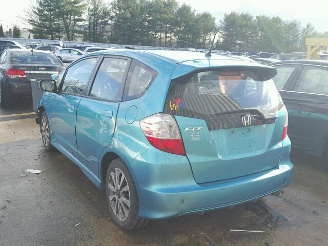 JHMGE8H55CC005775 - 2012 HONDA FIT SPORT BLUE photo 3