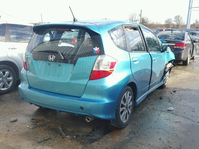 JHMGE8H55CC005775 - 2012 HONDA FIT SPORT BLUE photo 4