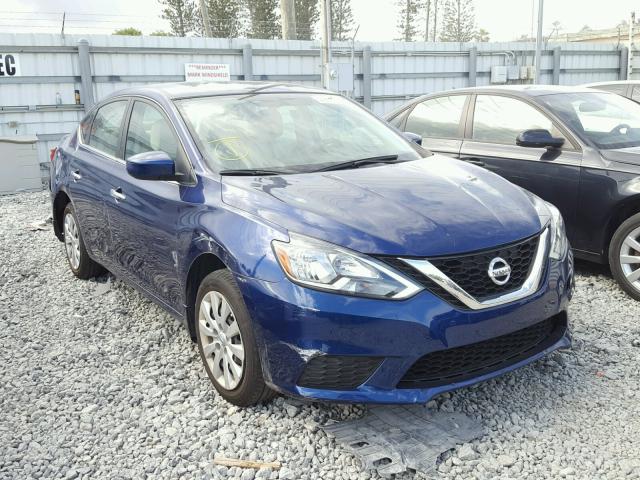 3N1AB7AP4GY244305 - 2016 NISSAN SENTRA S BLUE photo 1