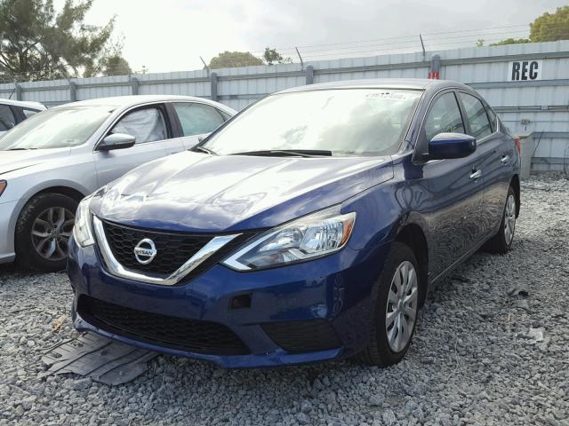 3N1AB7AP4GY244305 - 2016 NISSAN SENTRA S BLUE photo 2