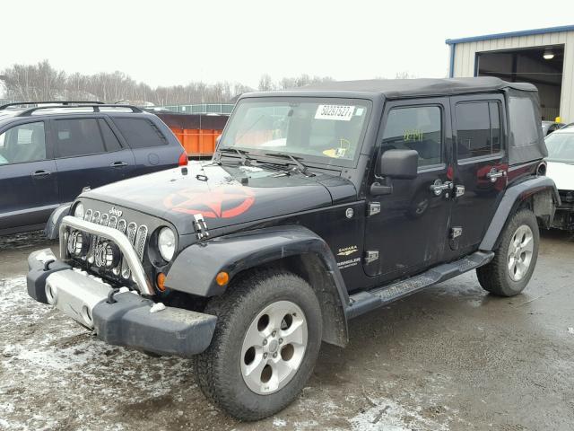 1C4BJWEG4DL701806 - 2013 JEEP WRANGLER U BLACK photo 2