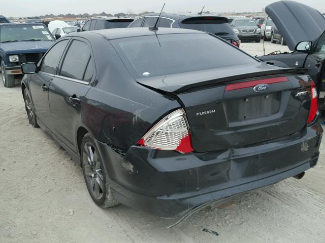 3FAHP0KC2AR166923 - 2010 FORD FUSION SPO BLACK photo 3