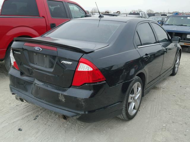 3FAHP0KC2AR166923 - 2010 FORD FUSION SPO BLACK photo 4