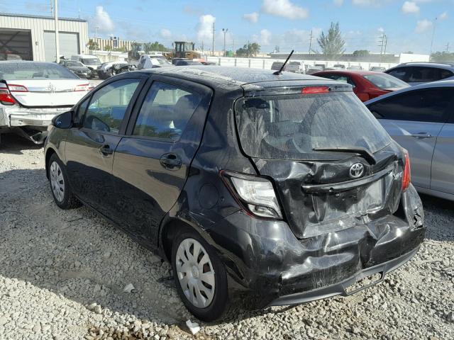 VNKKTUD35FA017222 - 2015 TOYOTA YARIS BLACK photo 3