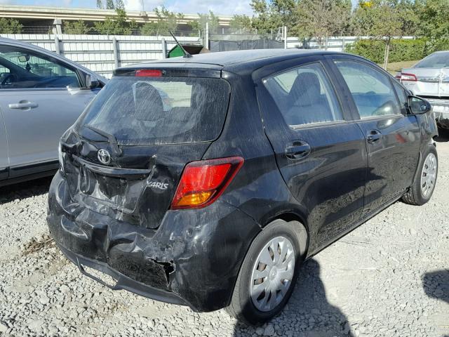 VNKKTUD35FA017222 - 2015 TOYOTA YARIS BLACK photo 4