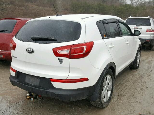 KNDPBCA21D7487930 - 2013 KIA SPORTAGE L WHITE photo 4