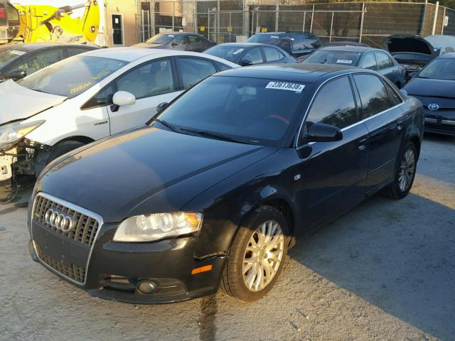 WAUAF78E88A149397 - 2008 AUDI A4 2.0T BLACK photo 2