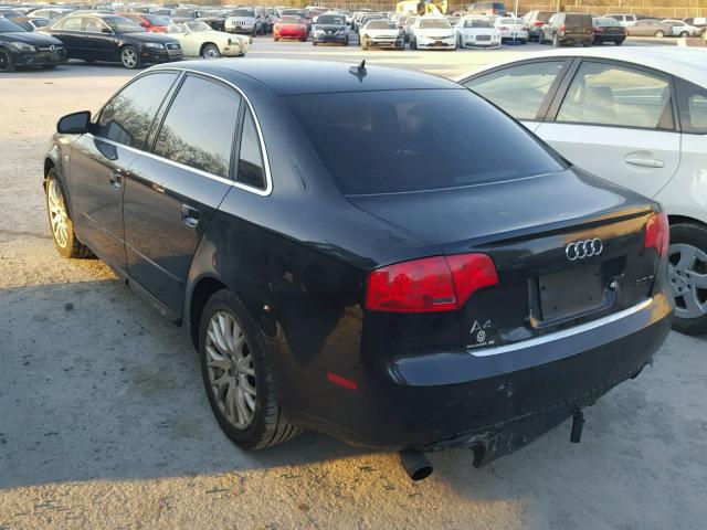 WAUAF78E88A149397 - 2008 AUDI A4 2.0T BLACK photo 3