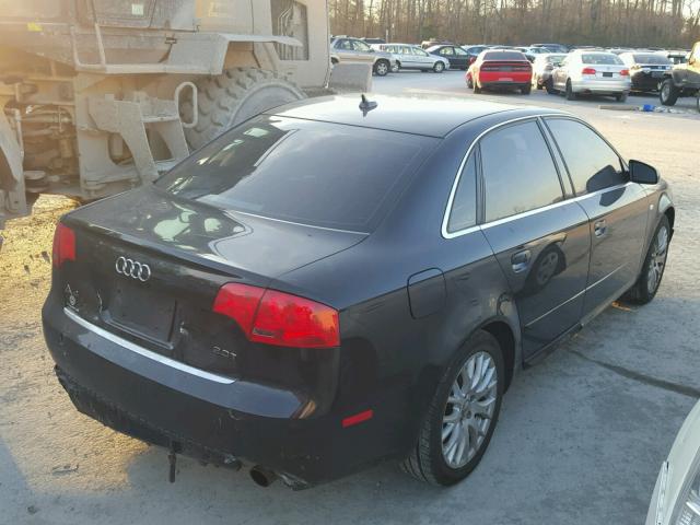 WAUAF78E88A149397 - 2008 AUDI A4 2.0T BLACK photo 4