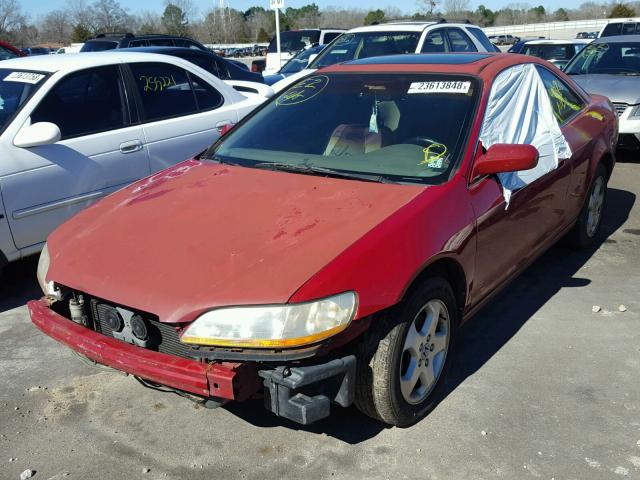 1HGCG2259WA008597 - 1998 HONDA ACCORD EX RED photo 2