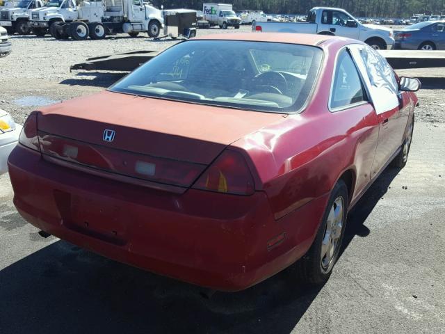 1HGCG2259WA008597 - 1998 HONDA ACCORD EX RED photo 4