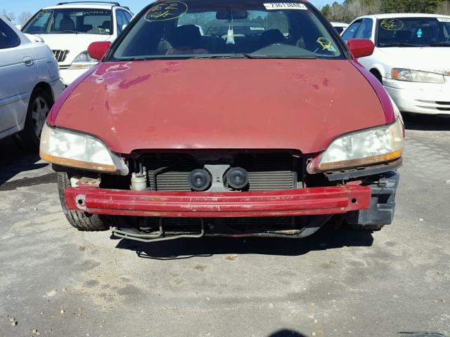 1HGCG2259WA008597 - 1998 HONDA ACCORD EX RED photo 9