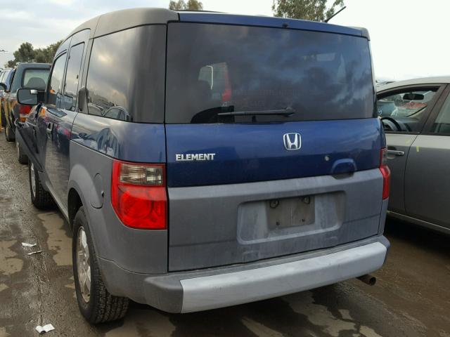 5J6YH28523L022974 - 2003 HONDA ELEMENT EX BLUE photo 3