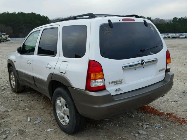 4F2YU09102KM44473 - 2002 MAZDA TRIBUTE LX WHITE photo 3