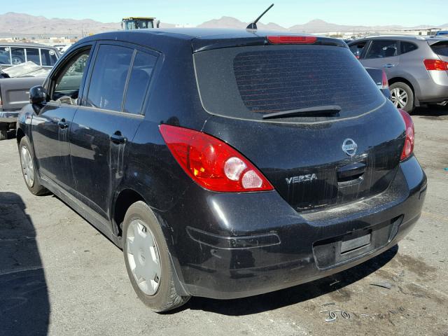 3N1BC13E98L368496 - 2008 NISSAN VERSA S BLACK photo 3