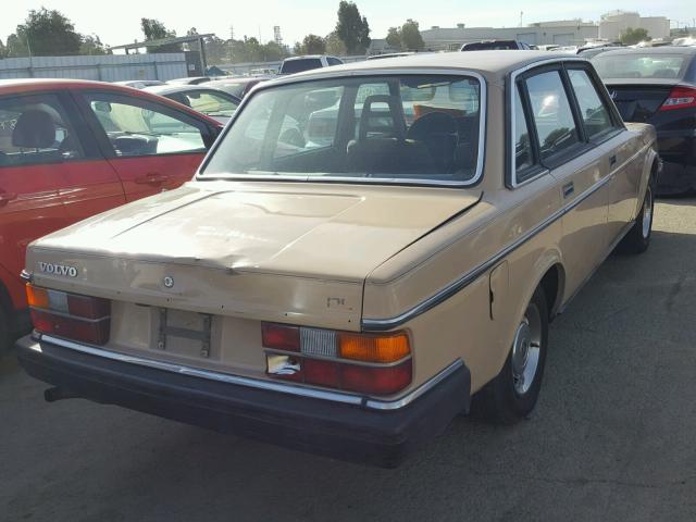 YV1AX8848E2983196 - 1984 VOLVO 244 DL GOLD photo 4