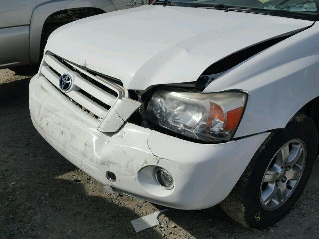 JTEDP21A160098685 - 2006 TOYOTA HIGHLANDER WHITE photo 9