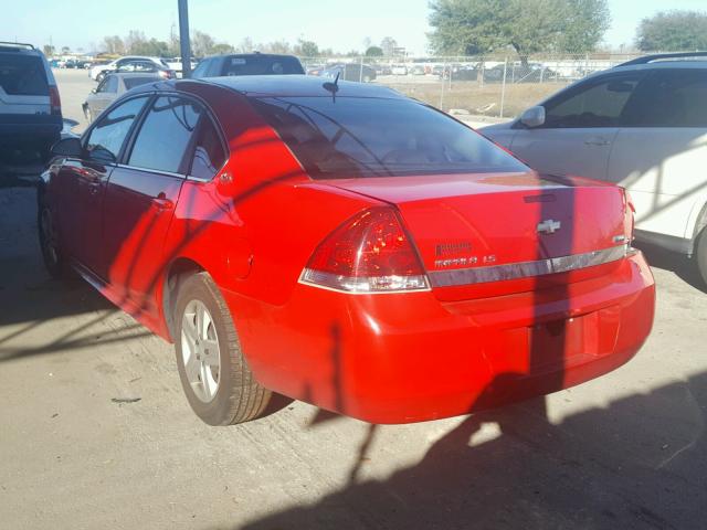 2G1WB57KX91249215 - 2009 CHEVROLET IMPALA LS RED photo 3