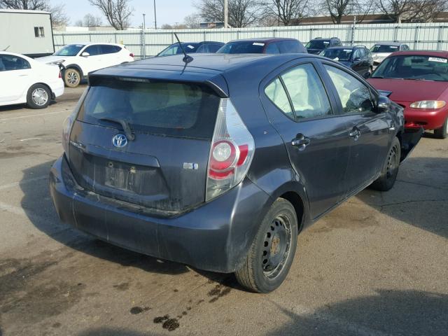 JTDKDTB37D1529368 - 2013 TOYOTA PRIUS C GRAY photo 4