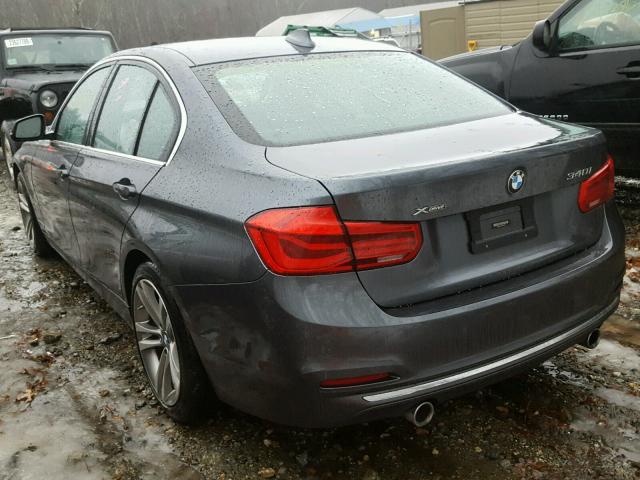 WBA8B7C53GK487106 - 2016 BMW 340 XI GRAY photo 3